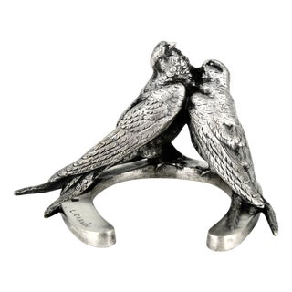 Art Nouveau Bronze Sculpture of Swallows by Louis Albert Carvin, 1900 For Sale