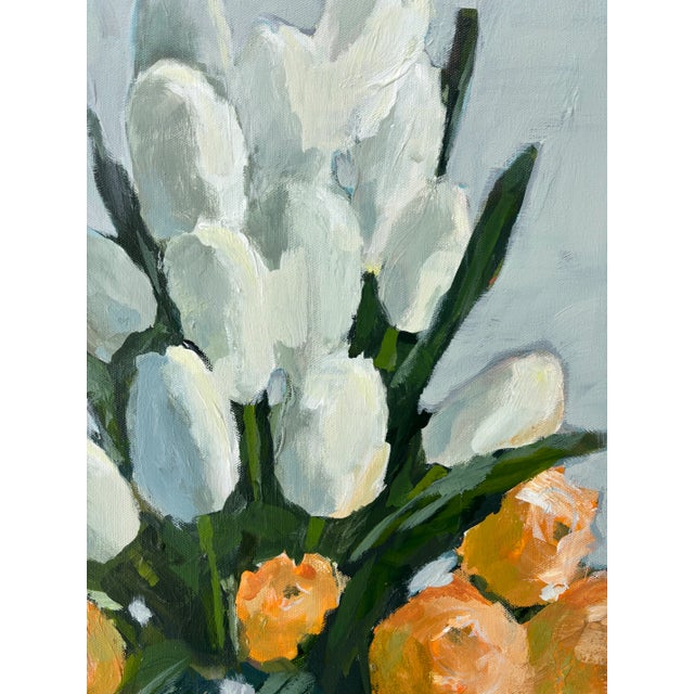 “The Blue Vase” Original Floral Still Life Painting by Linda McDonough For Sale - Image 9 of 12