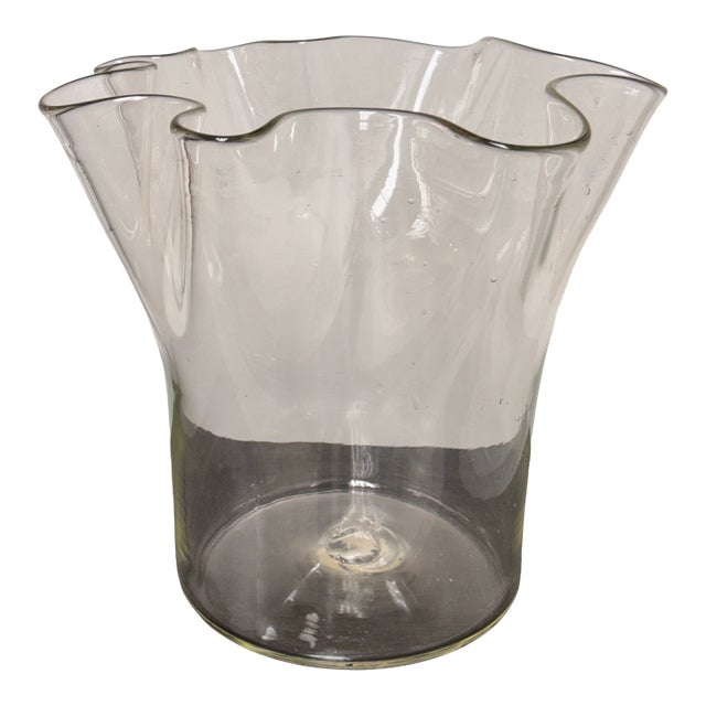 Jennifer Bartlett for a/D Gallery Hand Blown Glass Vase, Vintage For Sale
