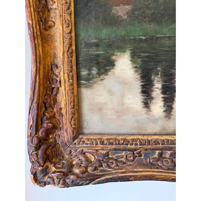 Late 19th Century Moody European Landscape Painting For Sale - Image 4 of 5