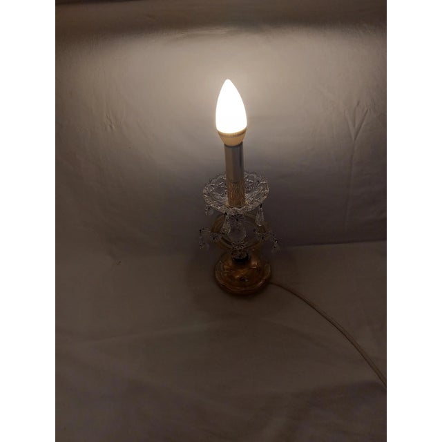 Austrian Crystal Glass Table Lamps, 1960s, Set of 2 For Sale - Image 15 of 16