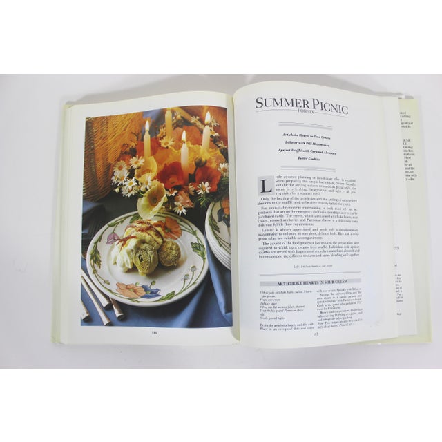 Paper 1988 Vogue Entertaining Hard Cover Book With Dust Jacket White Cookbook Table Setting Entertain Style For Sale - Image 7 of 8