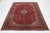 Room Size Vintage Kashan Medallion Wool Rug in Red and Blue For Sale - Image 10 of 10