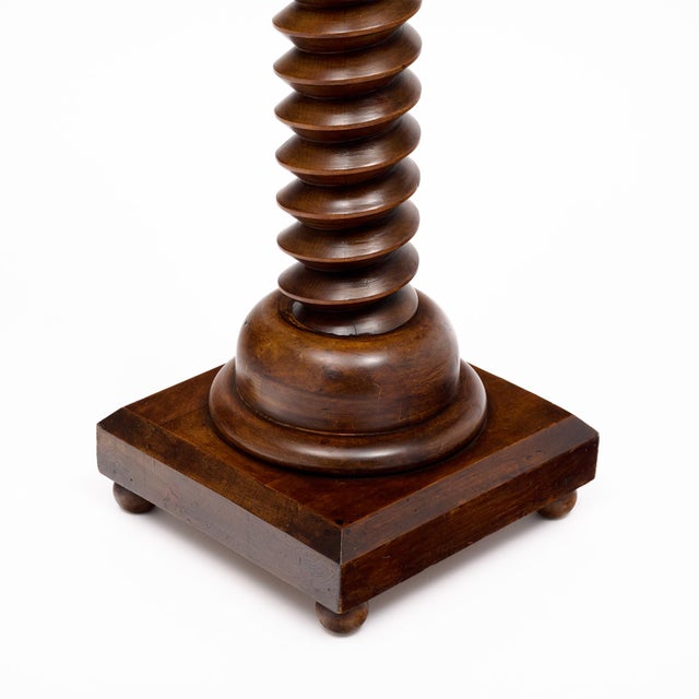 French Art Deco Period Walnut Wine Screw Pedestal, Circa 1920 For Sale - Image 9 of 9