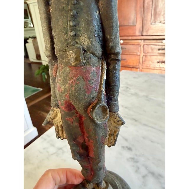 Black Pair of 19th Century French Figural Candle Holders For Sale - Image 8 of 18