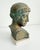 Stone 1950s Verdigris Plaster Bust of Apollo on Stone Base For Sale - Image 7 of 12