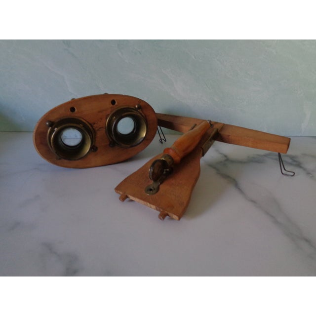 Antique Stereoscope Viewer With 7 Slides Chairish