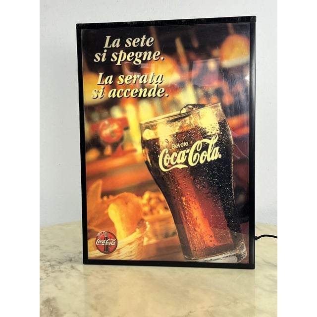 Vintage Coca Cola Backlit Advertising Panel, 1980s For Sale - Image 12 of 12