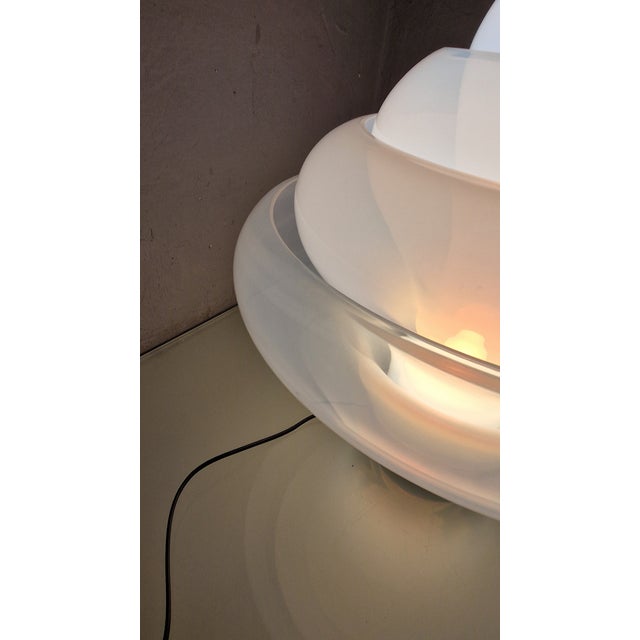 Lotus Table Lamp in Irridescent Murano Glass by Carlo Nason for Mazzega, 1980s For Sale - Image 3 of 12