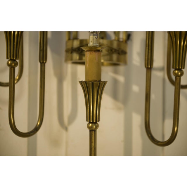 Metal Monumental Bronze Wall Sconce, 1940s For Sale - Image 7 of 15