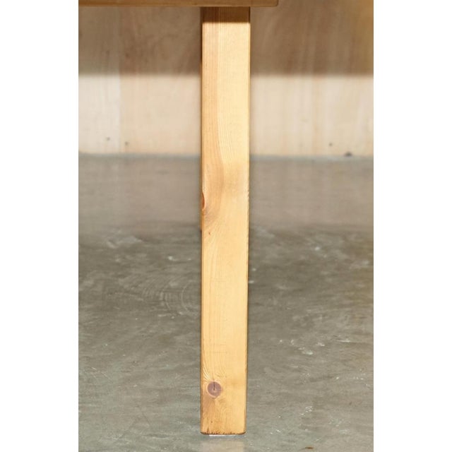 Large Hardwood Refectory Workshop Dining Table For Sale - Image 9 of 18