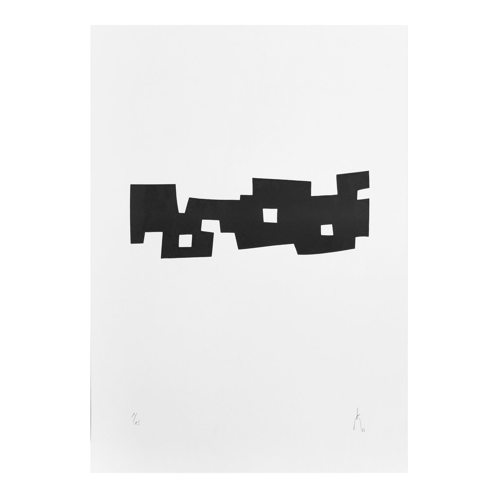 Contemporary Abstract Screenprint on 250 G/M2 Drawing Paper 