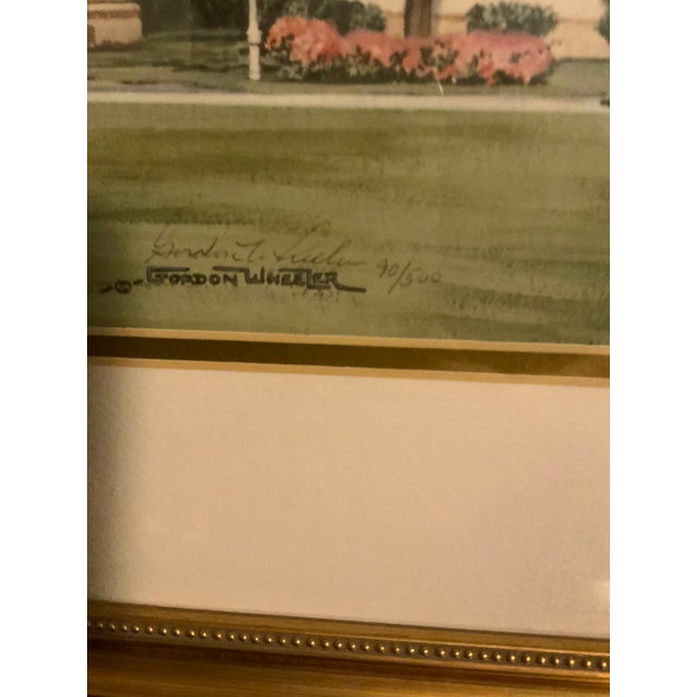 1990s Gordon Wheeler Signed Framed Lithograph Print, Summerall Chapel at the Citadel Charleston, Sc For Sale - Image 5 of 9