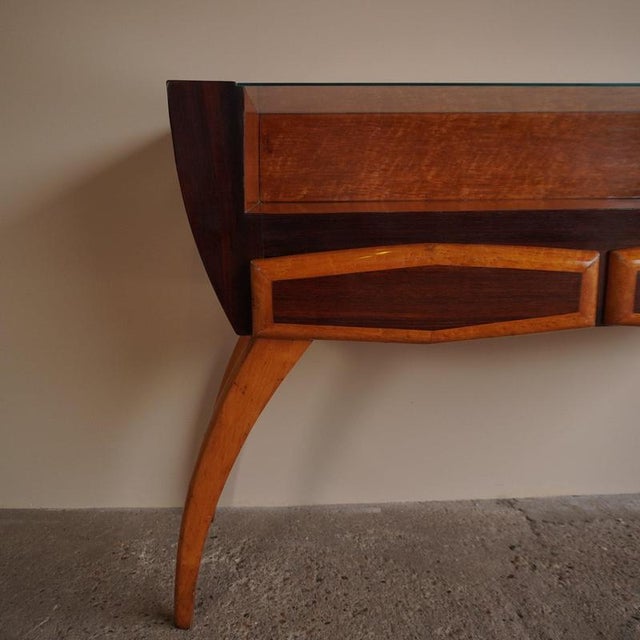 Sculptural Walnut Console Table For Sale - Image 4 of 15