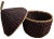 Farmhouse Mid 20th Century Woven Acorn Basket – Rare Decorative Storage Basket | Dark Brown Two-Piece Acorn Design | 11” Tall For Sale - Image 3 of 9