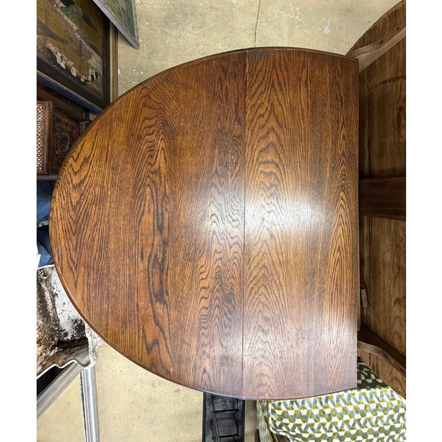 Late 19th Century 19th C English Oak Gateleg Drop-Leaf Table For Sale - Image 5 of 7
