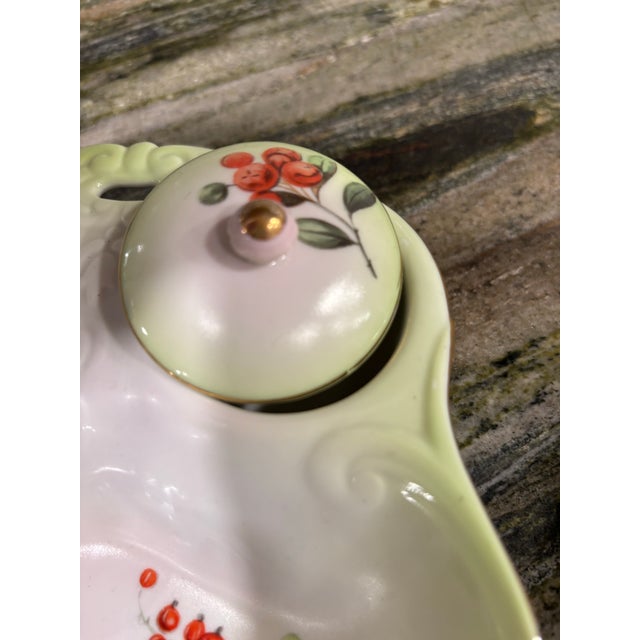 1980s Mid-Century Modern Rare Fruit Server With a Capped Sugar Bowl and Creamer - Andrea by Sadek 3 pcs For Sale In Sacramento - Image 6 of 11