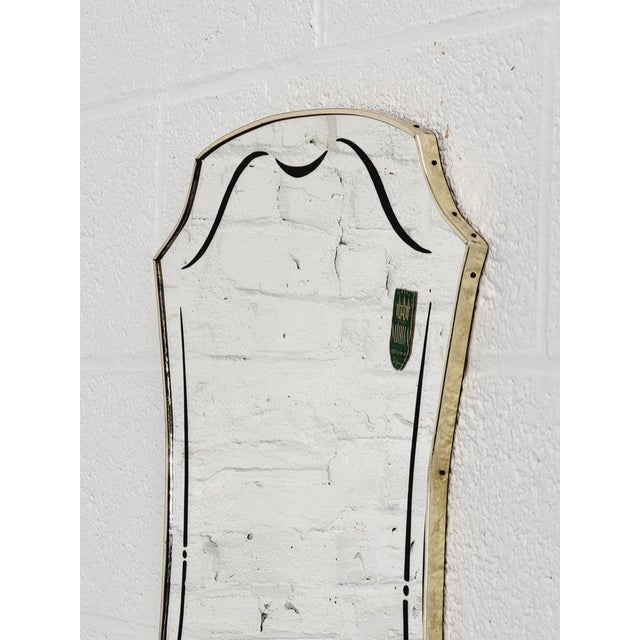 1950s Free-Form Mirror in Gilded Frame, 1960s For Sale - Image 5 of 10