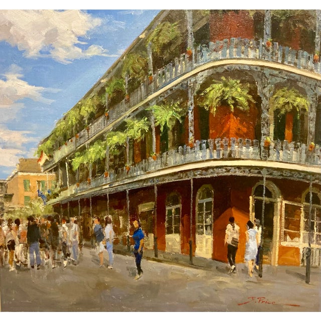 Expressionism "New Orleans" Contemporary Original City Scene Oil Painting on Canvas by J. Price For Sale - Image 3 of 9