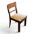 A set of four elegant Art Deco-style chairs, crafted from veneered wood with a warm, walnut-coloured finish. The simple,...