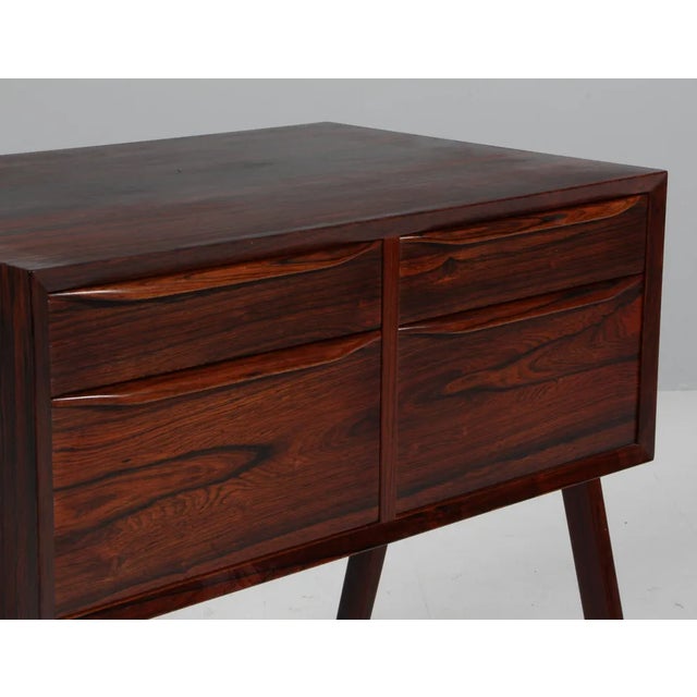 Rosewood Sewing Nest attributed to Erling Torvits, 1960s For Sale - Image 4 of 11