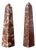 French Red Griotte Marble Obelisks, Set of 2 For Sale