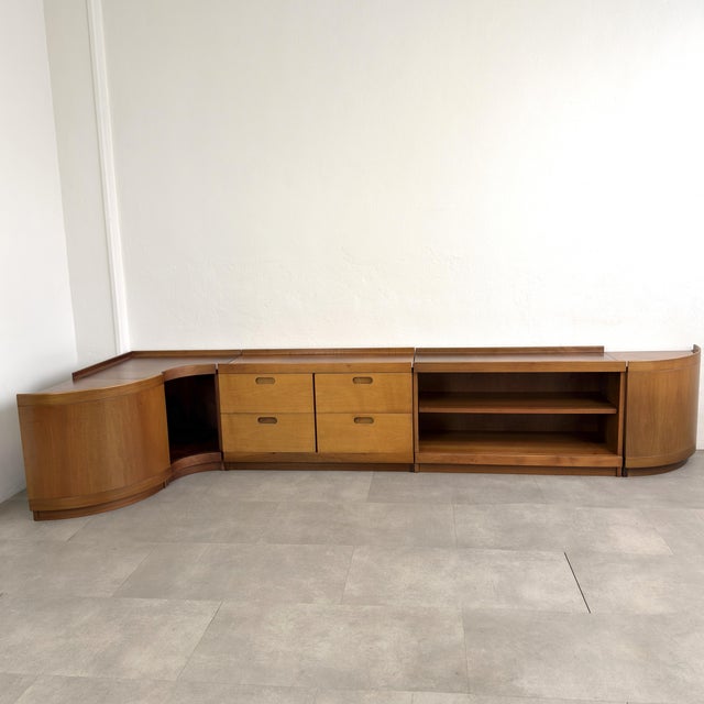 1970s Fiorenza Modular Low Sideboard by Tito Agnoli for Molteni, Italy, 1970s, Set of 5 For Sale - Image 5 of 18