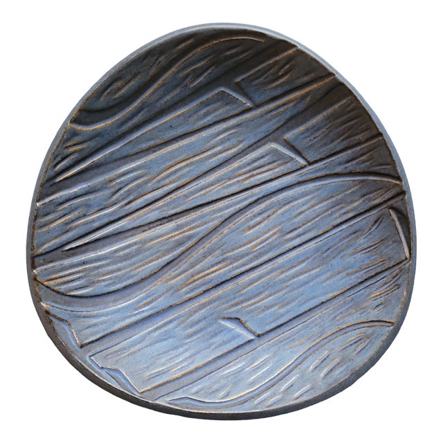 Scandinavian "Danfoss" Pattern, Triangular Shape Ceramic Bowl, Attributed to Humlebaek Keramik 1960"s For Sale