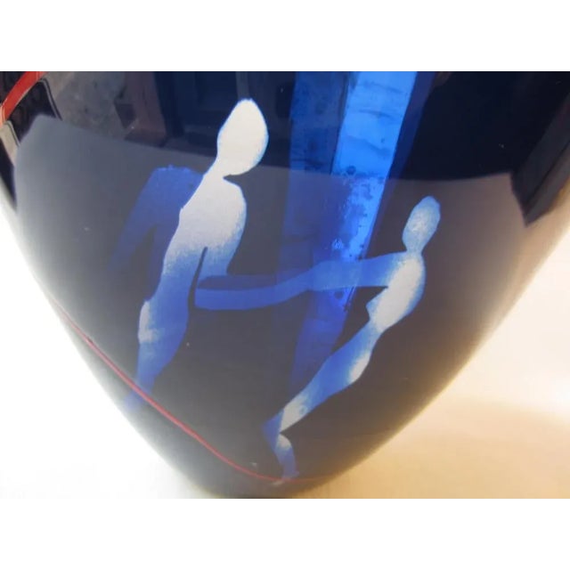 Shell or Bowl in Handmade Glass with Silhouettes by Morag Gordon, 1990s For Sale - Image 3 of 7