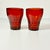 1940s Vintage Art Deco Boho Chic Hollywood Regency Ruby Red Lowball Glasses - Set of 4 For Sale - Image 9 of 10