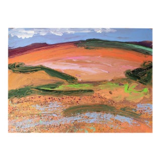 1987 Abstract Acrylic Landscape Painting by Harry Hilson For Sale