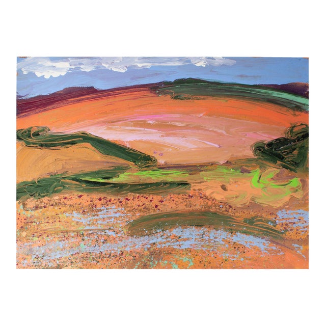 1987 Abstract Acrylic Landscape Painting by Harry Hilson For Sale