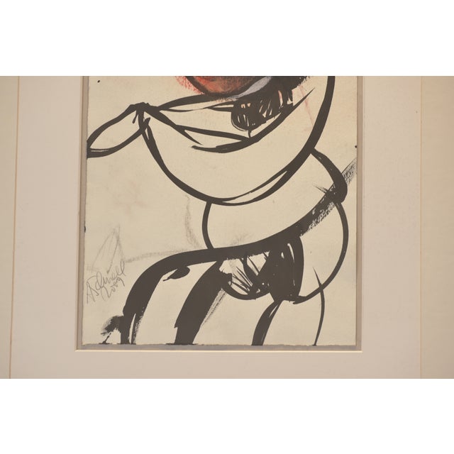 Abstract Figure, A. Schnell, 2009, Mixed Media For Sale - Image 3 of 6