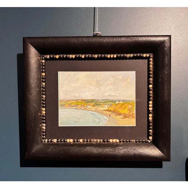 Henri Maurice Cahours, Bay of Northern France, Oil Painting, 1910 For Sale - Image 3 of 6