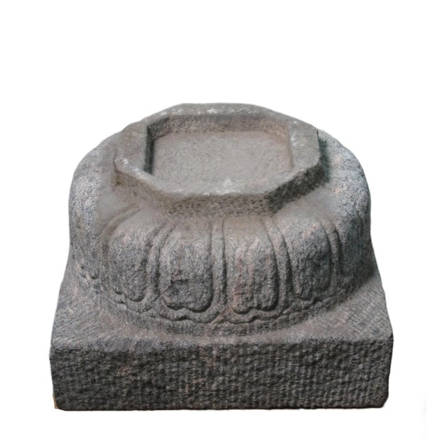 Antique Chinese Hand Carved Stone Pedestal For Sale - Image 12 of 12