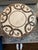 Mediterranean Elegant Round Marble Inlay Coffee Table With Carved Wood Base For Sale - Image 3 of 4