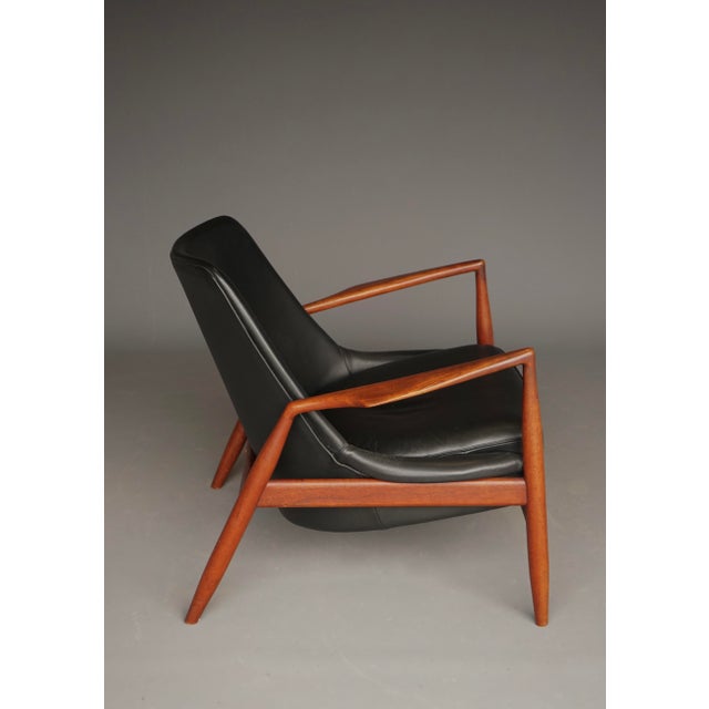 Seal Easy Chair in Leather and Teak by Ib Kofod-Larsen for OPE, Sweden, 1960s For Sale - Image 9 of 18