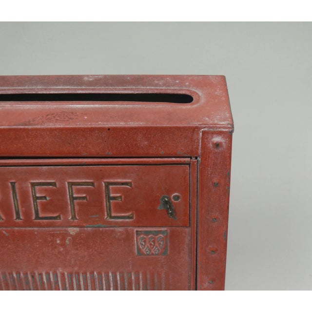Art Nouveau German Mailbox with Key in Painted Metal, 1890s For Sale - Image 17 of 18