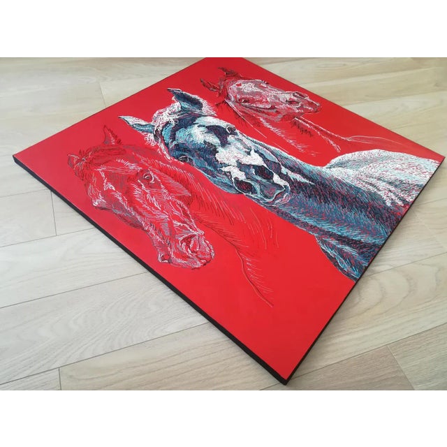 Textile Diana Torje, Trinity, 2019, Acrylic on Canvas For Sale - Image 7 of 8