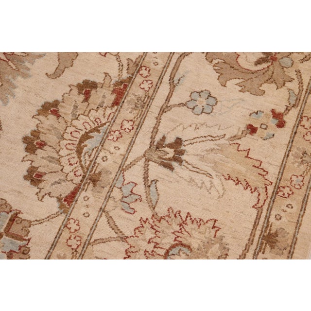 1990s Ziegler Beige Tan Hand-Knotted Wool Rug - 9'9'' X 13'8'' For Sale - Image 4 of 8