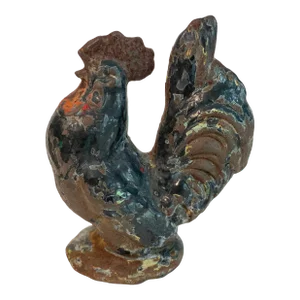 Antique French Cast Iron Rooster Doorstop