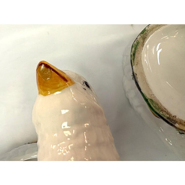 Vintage Italian Porcelain Turtle Dove Boxes- A Pair For Sale - Image 13 of 17