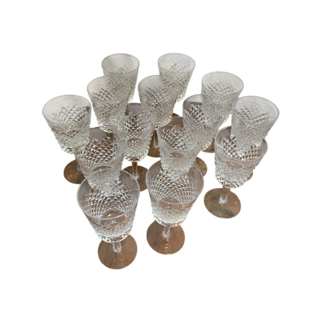 Transparent 1970s Set of 14 Water Goblet Alana by Waterford Crystal Discontinued For Sale - Image 8 of 10