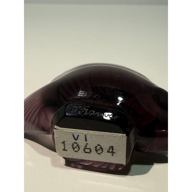 Late 20th Century Lalique Amethyst Crystal Fish Sculpture – Signed Lalique France For Sale In Detroit - Image 6 of 11