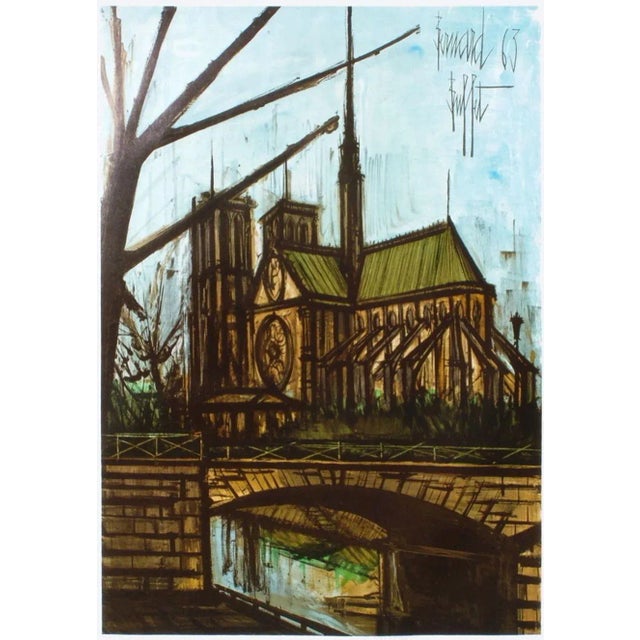 After Bernard BUFFET PARIS - FRANZÖSISCHES EISENBAHNEN 1967 poster on coated paper signed in the plate 39.4 x 24.4 in...