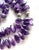Contemporary Amethyst and Sterling Silver Hand Knotted Beaded Necklace For Sale - Image 3 of 5