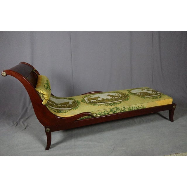 Antique Empire Style Chaise Lounge For Sale - Image 12 of 13