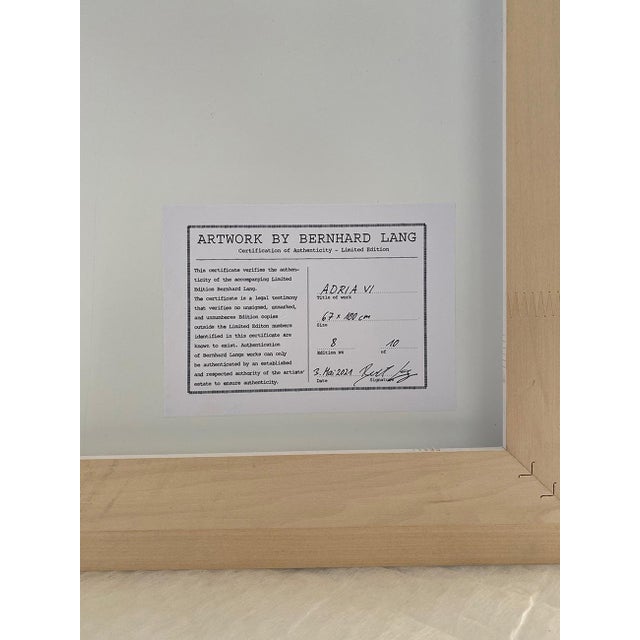 Paper "Av_adria_020" Contemporary Aerial View Limited Edition Photograph by Bernhard Lang For Sale - Image 7 of 7