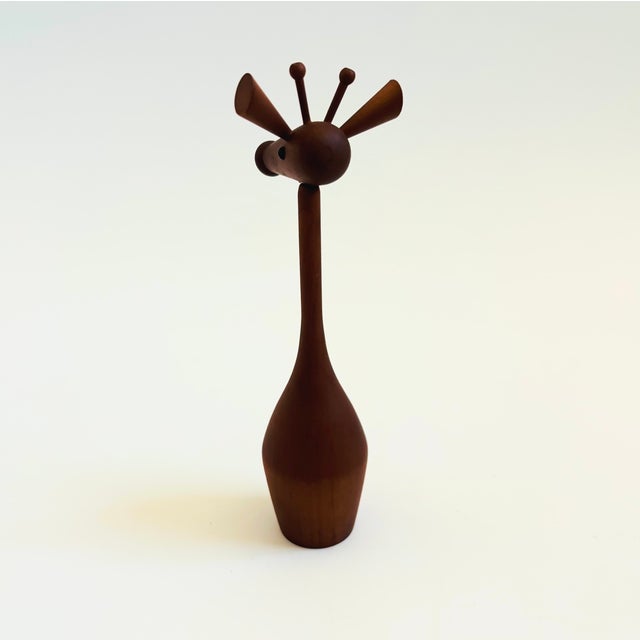 Mid-Century Modern MCM Senshukai Wood Royal Pet - Giraffe For Sale - Image 3 of 7