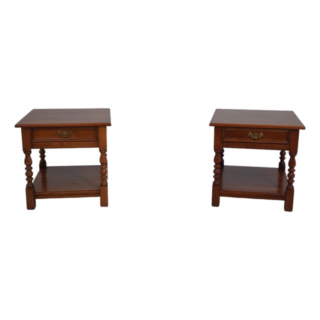 Pair of Stickley Cherry Valley End Tables For Sale